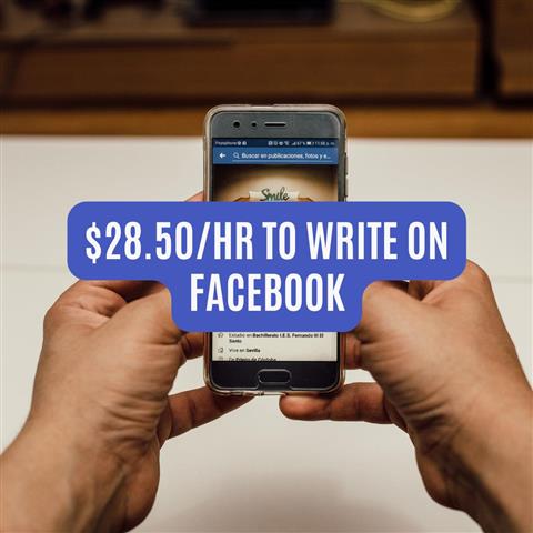 $28.50/hr To Write On Facebook image 1