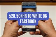 $28.50/hr To Write On Facebook