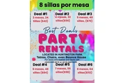 Renta de mesas y sillas en Los Angeles
