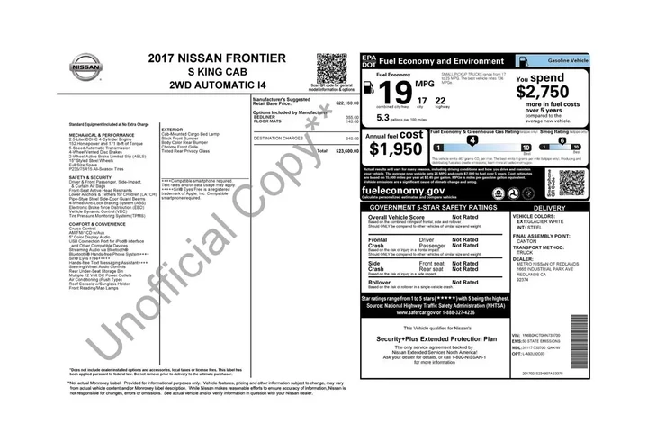 $17900 : Nissan Frontier 2017 4x2 S 4 image 3