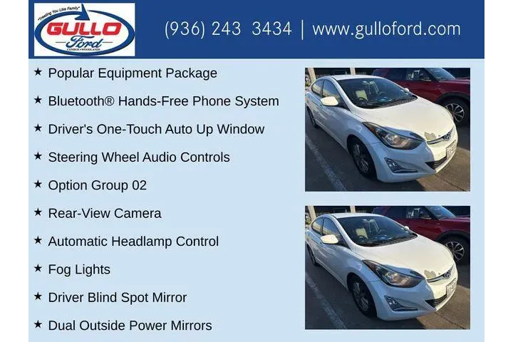 $8991 : Hyundai ELANTRA 2016 SE 4dr image 2