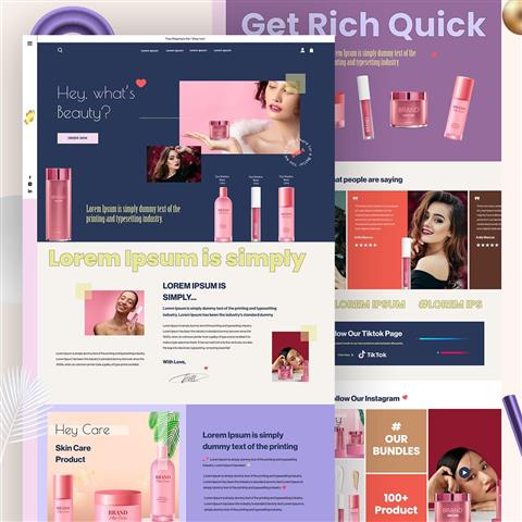 Beauty Product Website Page image 1