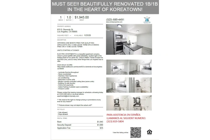 $1945 : APT - 1 RECAMARA / KTOWN image 1