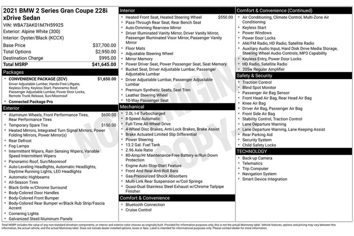 $22000 : BMW 2 Series 2021 AWD 228i x image 3