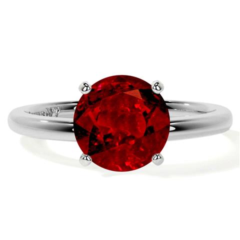 $8671 : Natural Ruby Ring White gold image 1