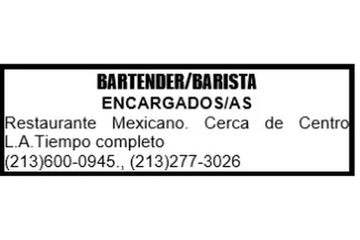 BARTENDER/ BARISTA image 1