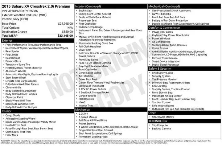 $13990 : Subaru XV Crosstrek 2015 AWD image 3