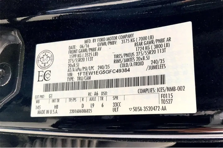 $21200 : Ford F-150 2016 4x4 Limited image 8