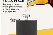 6 oz Matte Black Flask en Chicago