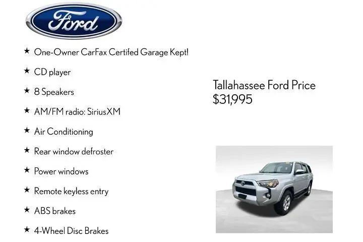 $23993 : Toyota 4Runner 2018 4x4 SR5 image 4