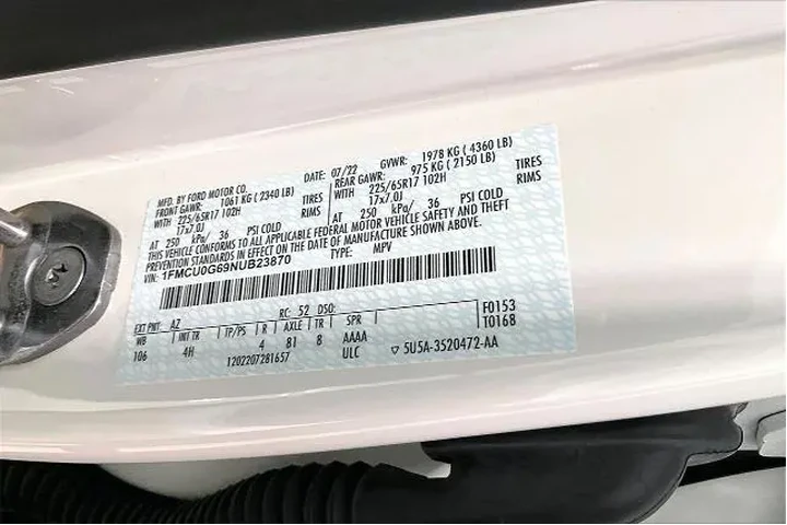 $20551 : Ford Escape 2022 SE 4dr SUV image 8