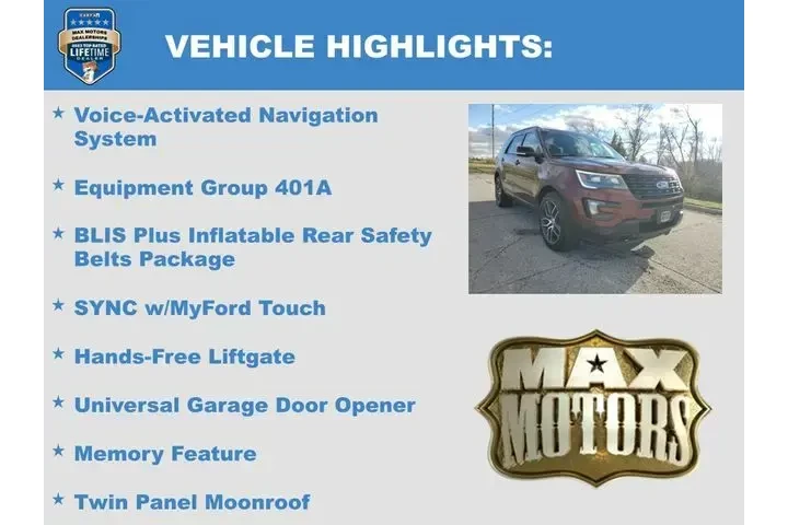 $15512 : Ford Explorer 2016 AWD Sport image 5