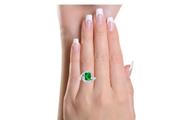 Buy Spiral Shank Emerald Ring