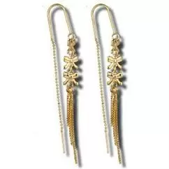 $4 : ARETES DE ORO LAMINADO $4 image 1