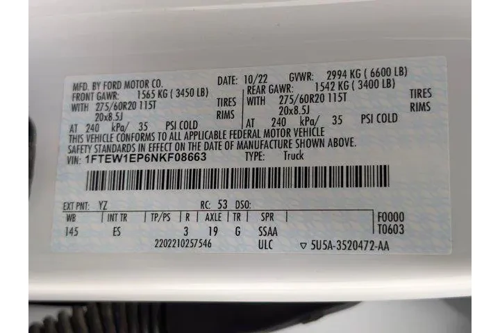 $39998 : Ford F-150 2022 4x4 Lariat 4 image 10