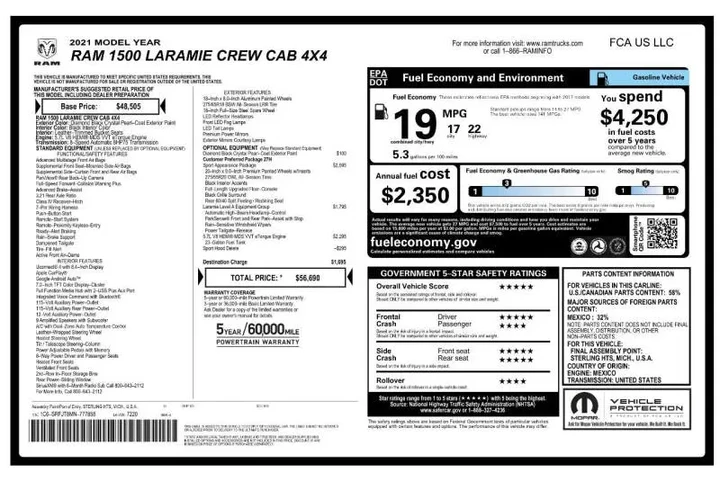 $28975 : 2021 RAM 1500 Laramie image 6