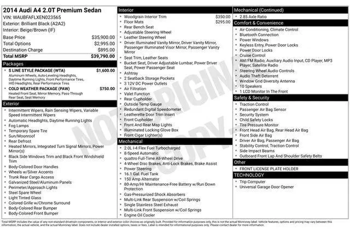 $8495 : Audi A4 2014 AWD 2.0T quattr image 9