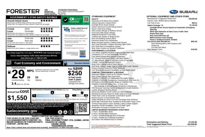$19475 : 2023 Forester Premium image 5
