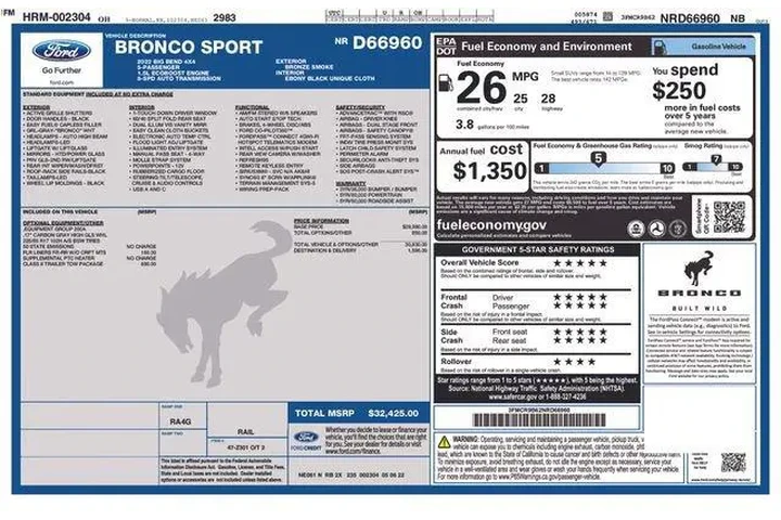 $24956 : Ford Bronco Sport 2022 AWD B image 9