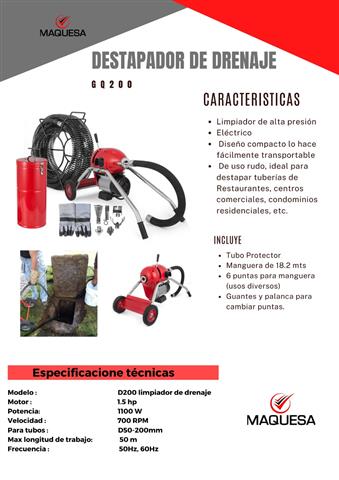 $1900 : Destapador de drenajes image 1