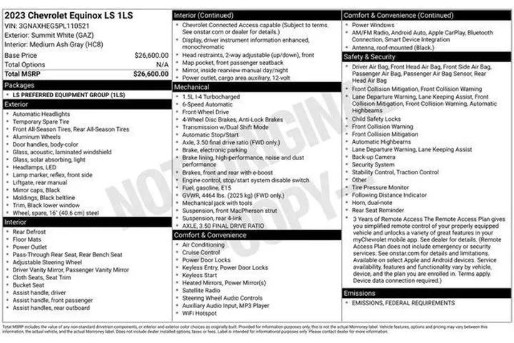 $18977 : Chevrolet Equinox 2023 LS 4d image 10