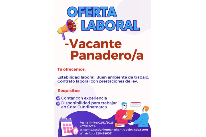 Oferta laboral panadero/a image 1