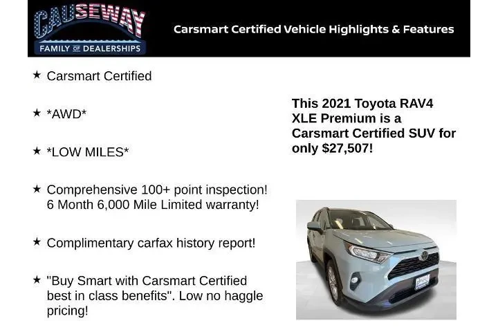 $27507 : Toyota RAV4 2021 AWD XLE Pre image 2