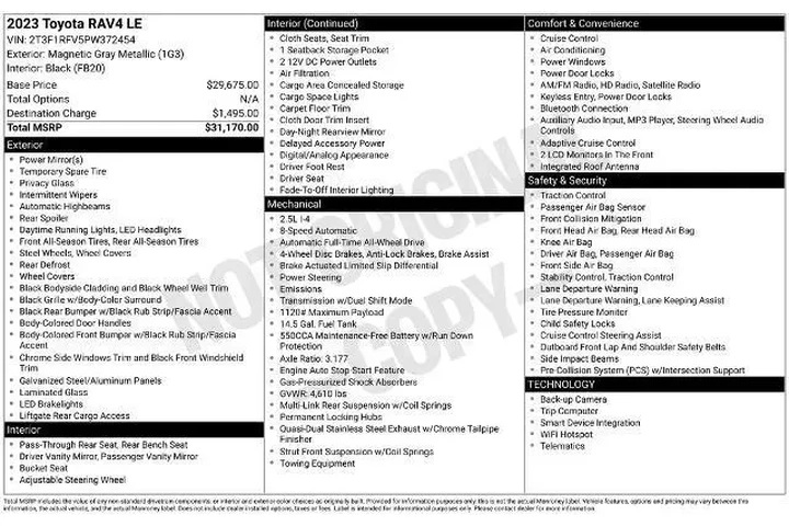 $25643 : Toyota RAV4 2023 AWD LE 4dr image 2