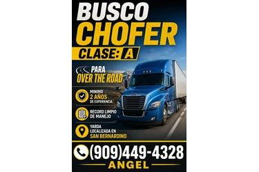 BUSCO CHOFER CLASE: A en Riverside