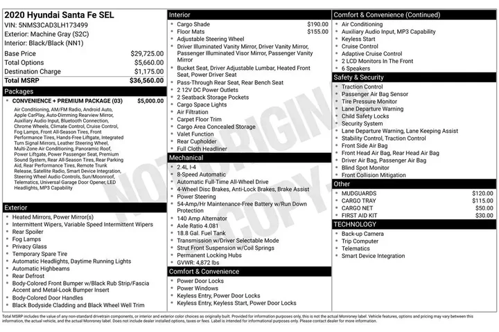 $18977 : Hyundai SANTA FE 2020 AWD SE image 7