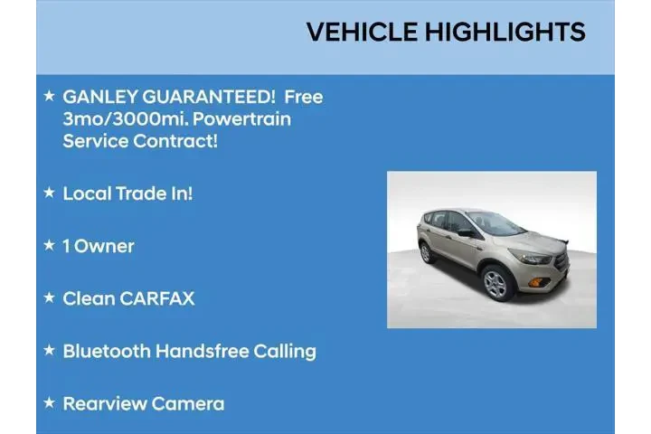 $11233 : Ford Escape 2018 S 4dr SUV image 2