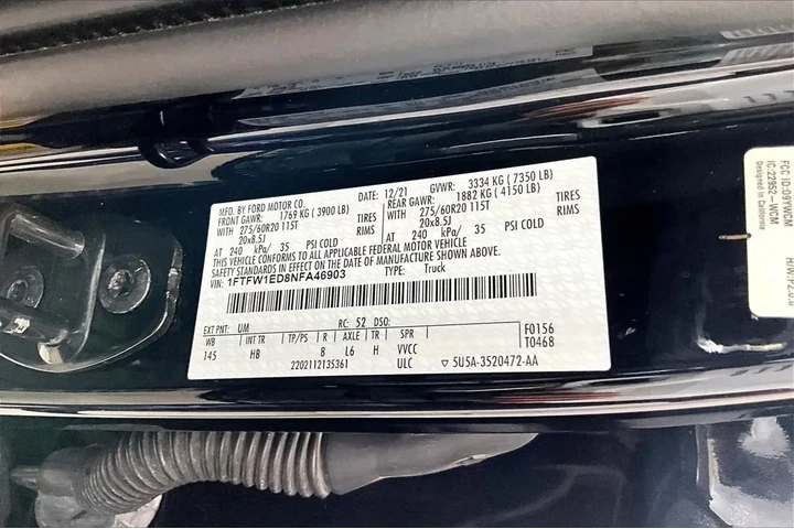 $35331 : Ford F-150 2022 4x4 Lariat 4 image 8