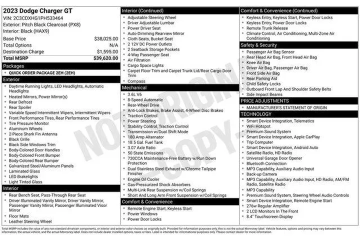 $26710 : Dodge Charger 2023 GT 4dr Se image 2