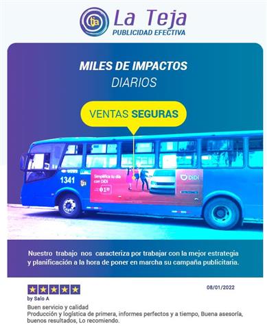 Publicidad en buses-La Teja image 2