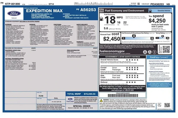 $38499 : Ford Expedition MAX 2023 4x4 image 2