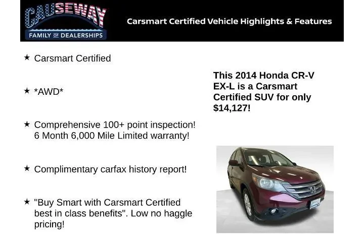 $13592 : Honda CR-V 2014 AWD EX-L 4dr image 2