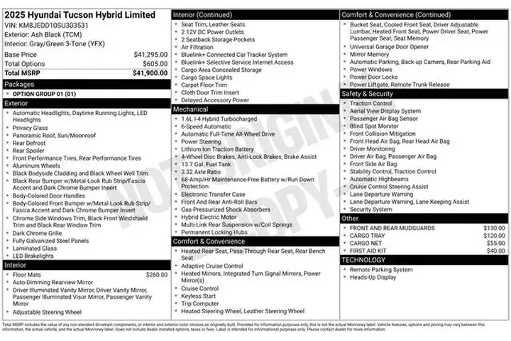 $35690 : Hyundai TUCSON Hybrid 2025 A image 4