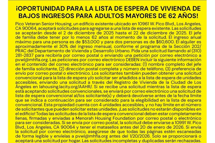 ADULTOS MAYORES DE 62+ AÑOS! image 1