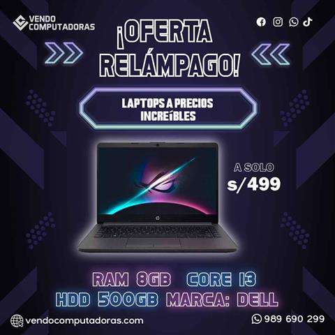 $499 : LAPTOP IDEAL PARA TRABAJO image 1