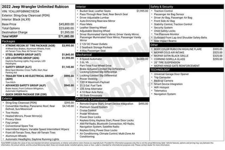 $35996 : Jeep Wrangler Unlimited 2022 image 9