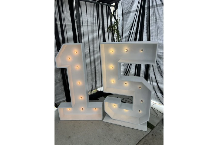 Números de madera con luz 4ft image 8