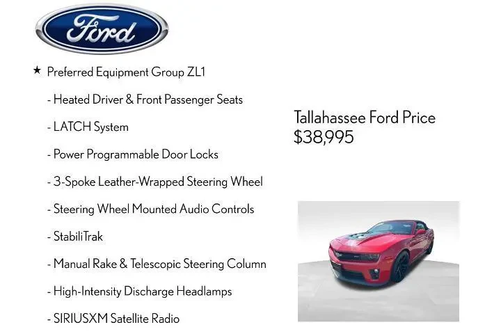 $33883 : Chevrolet Camaro 2013 ZL1 2d image 8