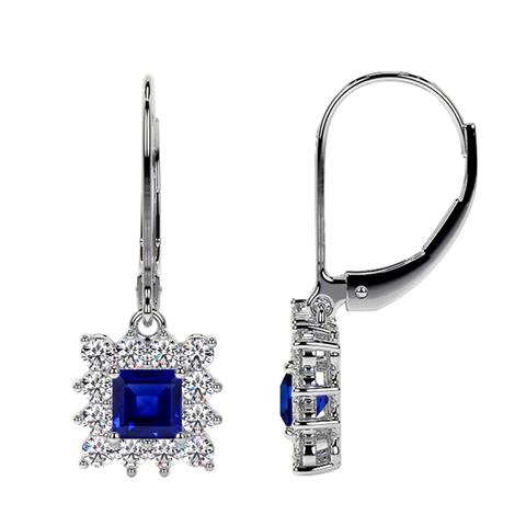 $4217 : Sale On Blue Sapphire Earrings image 1