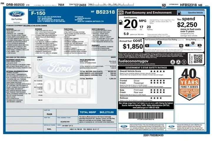 $23698 : Ford F-150 2017 4x4 King Ran image 10