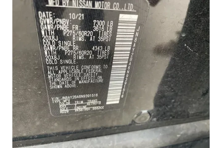 $27200 : Nissan Armada 2022 4x2 SL 4d image 10