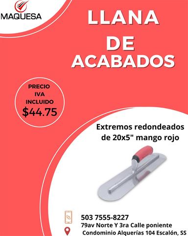 $45 : Llanas de acero para acabados image 1