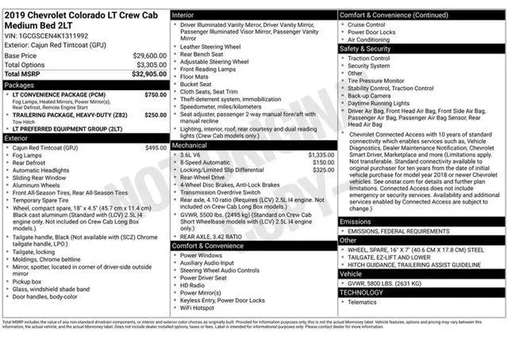 $21741 : Chevrolet Colorado 2019 4x2 image 10