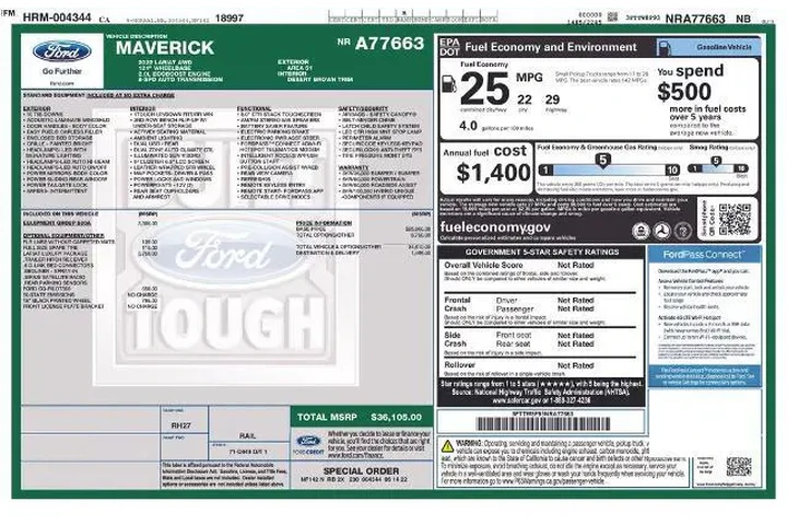 $32000 : Ford Maverick 2022 AWD Laria image 3