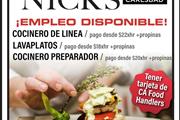 RESTAURANTE NICK'S SOLICITA en San Diego