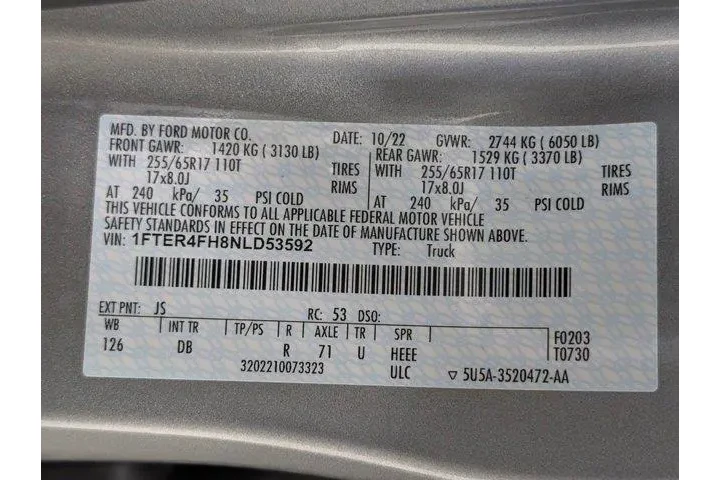 $30276 : Ford Ranger 2022 4x4 Lariat image 10